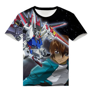 Camiseta sostenible de talla grande para hombre, camisetas de manga corta con estampado <span class=keywords><strong>Gundam</strong></span> Strike Freedom - Product Image 1