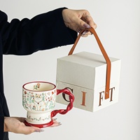 Ensemble de tasses en céramique de style chinois rétro - Cadeau haut de gamme pour la fête des enseignants, cadeau de remerciement pour les filles