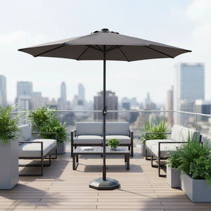 <span class=keywords><strong>Parasol</strong></span> LED solaire en aluminium d'extérieur de 270 cm, <span class=keywords><strong>parasol</strong></span> de jardin, modèle BNS-100307SL - Product Image 5