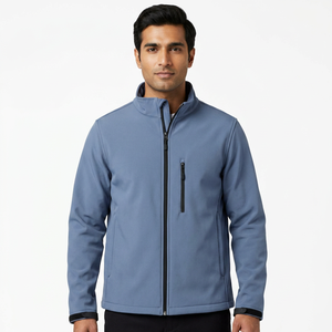 Veste à capuche vintage en toile avec logo personnalisé pour hommes et femmes, coupe ajustée, respirante, col montant, légère, imperméable, automne - Product Image 1