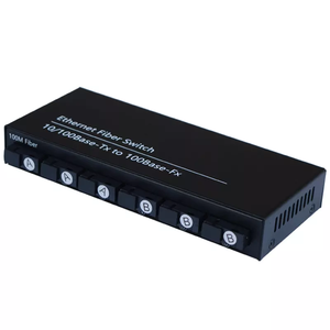 25KM 6 Portlu 10/100/1000M POE <span class=keywords><strong>Switch</strong></span> 2 Elektrik Tek Modlu Medya Dönüştürücü 2 Portlu 1000M Optik Fiber <span class=keywords><strong>Switch</strong></span> - Product Image 1