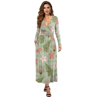 Robe à manches courtes à imprimé hawaïen pour femmes, imprimé personnalisable sur demande - style élégant haute couture.