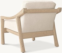 Fauteuil de salon moderne nordique de luxe en bois pour la détente à la maison