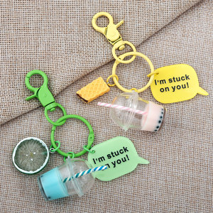 Macaron mini sleutelhangers modieuze creatieve tasaccessoires schattige mini melkthee beker ijsje tas hanger - Product Image 2