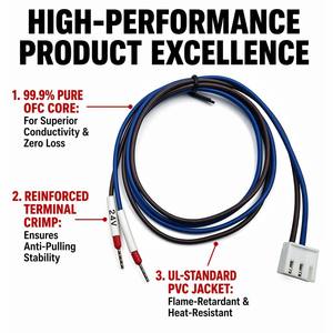 Kabel Harness Elektronik Internal Kustom JST-SH 1.0mm Pitch Jumper Konektor Betina 6.3mm untuk Perakitan PCB PVC/PTFE/PBT - Product Image 2