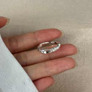Dylam Trendy Geometric Design Tarnish Free 925 Sterling <b>Silver</b> Wave Open <b>Adjustable</b> Women Fine Jewelry <b>Rings</b> - Product Image 5