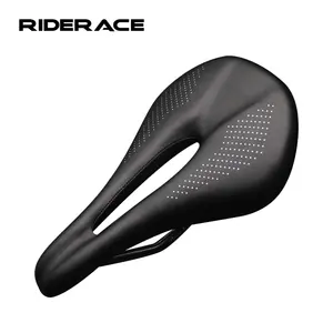 RIDERACE Bicycle Saddle Full Carbon Fiber MTB Road Bike Wide Seat Cushion Soft Comfortable Hollow Breathable Cushions Cycling