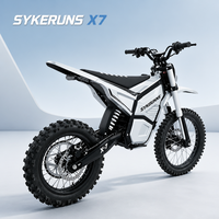 دراجة كهربائية SYKERUNS X7 للتضاريس الوعرة بقوة 5500 واط، دراجة إندورو رياضية قصوى مع تحكم في السرعة قابل للتعديل