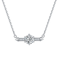 Collier ras du cou pour femme en argent sterling 925 avec zircone ronde et pierre de naissance, design luxe léger