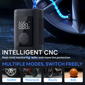 مضخة هواء محمولة متعددة الاستخدامات من ريتشتك، إصدار جديد مع شاشة رقمية، مضخة هواء للسيارات والدراجات، مراقب ضغط الإطارات، سريعة وعملية - Product Image 3