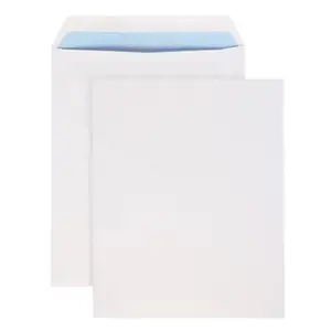 可回收的牛皮纸 A4 C4 普通白色信封与密封双面胶带