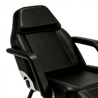 Fauteuil de beauté pliable et réglable, noir, en PVC imperméable, table portable pour extensions de cils, pédicure, tatouage, massage facial