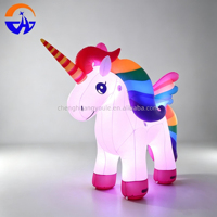 Modèle géant gonflable personnalisé 2026 Chenghuang : Licorne de dessin animé, sculpture artistique, type ballon