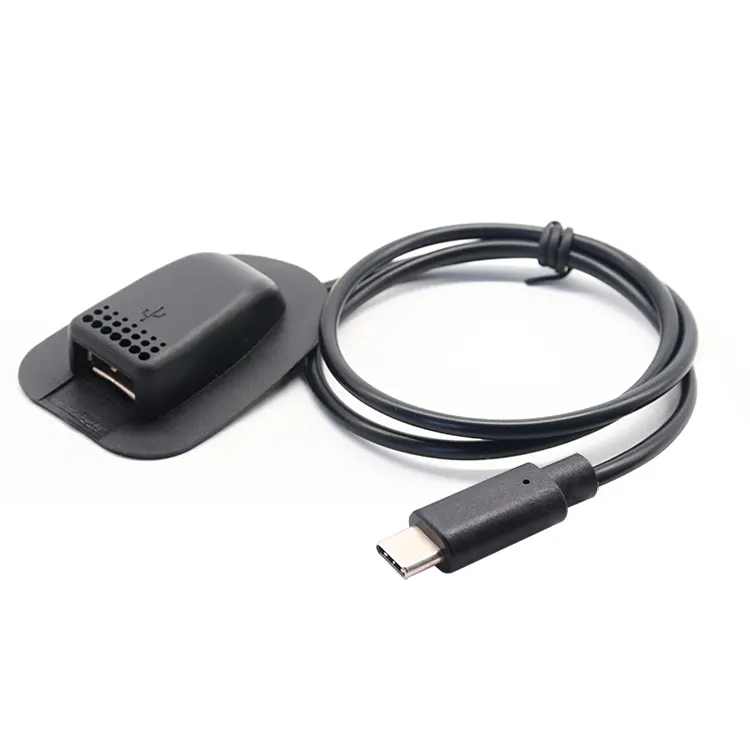 USB Female to Type C Male Backpack External Extension Charge Cable for Charging & Data Sync