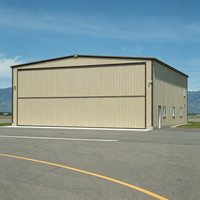 Hangar d'avion préfabriqué en acier, projet clé en main, porte hydraulique, hangar de stockage aéronautique, résistance au vent