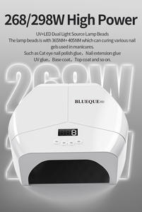 Fabricante 268W Pantalla Multifunción escritorio UV LED lámpara de uñas con 4 Ajustes de temporizador para salón de manicura - Product Image 4