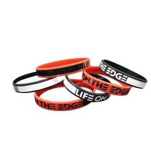 Written Bracelet Custom Debossed Sports Silicone Bracelet Write ID Wristband