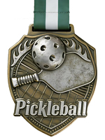 JINZUN Nouveau trophée de pickleball créatif en forme de moule, souvenir pour les compétitions sportives modernes populaires, médailles et trophées de pickleball