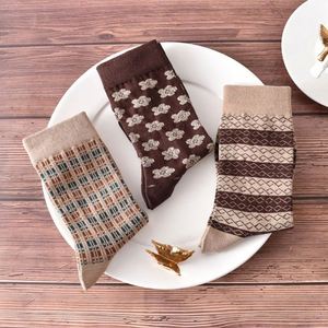 Women's Vintage High Tube Pile Long Socks Autumn Winter Coffee Color Knitted 5 Toe Style Breathable - Product Image 6