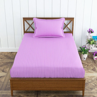 Parure de draps plats 100 % coton pur pour enfants, hôpitaux et dortoirs, couleur unie personnalisable, 500 fils, toutes saisons, universelle