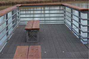 Pannello per Impalcati in Vetroresina Pultrusa GRP a Finitura Liscia con Scale a Griglia Fenolica e Passerella con Tecnica di Avvolgimento FRP - Product Image 2