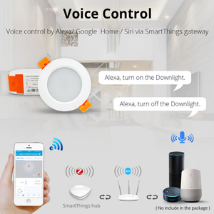 2.5 inch 9 wát tuya ZigBee 3.0 Downlight Kit thông minh RGBW nhôm Led đèn trần ánh sáng với SmartThings <span class=keywords><strong>Echo</strong></span> thông minh ánh sáng - Product Image 2