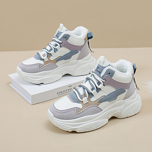 Wholesale Women's Plush Casual Sports Shoes New Fashion Autumn Winter Walking Comfortable Warm Shoes Walking Style <b>Sneakers</b> - Product Image 4