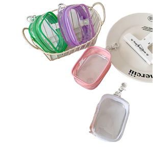 QYS PVC <b>Clear</b> Figure Display <b>Bag</b> Keychain Transparent Zipper Display Pouch Mini Doll Carrying Case for Blind Box - Product Image 1