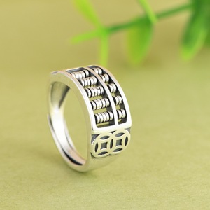 Anillo Unisex de Plata S925 Golden Deer King, Diseño Retro de Ábaco Ruyi, Joyería de Plata al por Mayor - Product Image 4