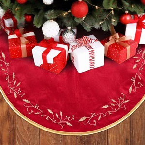 Nouvelle arrivée jupe d'arbre <span class=keywords><strong>de</strong></span> noël rouge arbre <span class=keywords><strong>de</strong></span> noël <span class=keywords><strong>pied</strong></span> couverture père noël arbre <span class=keywords><strong>de</strong></span> noël tapis tapis <span class=keywords><strong>de</strong></span> base décoration pour intérieur - Product Image 2