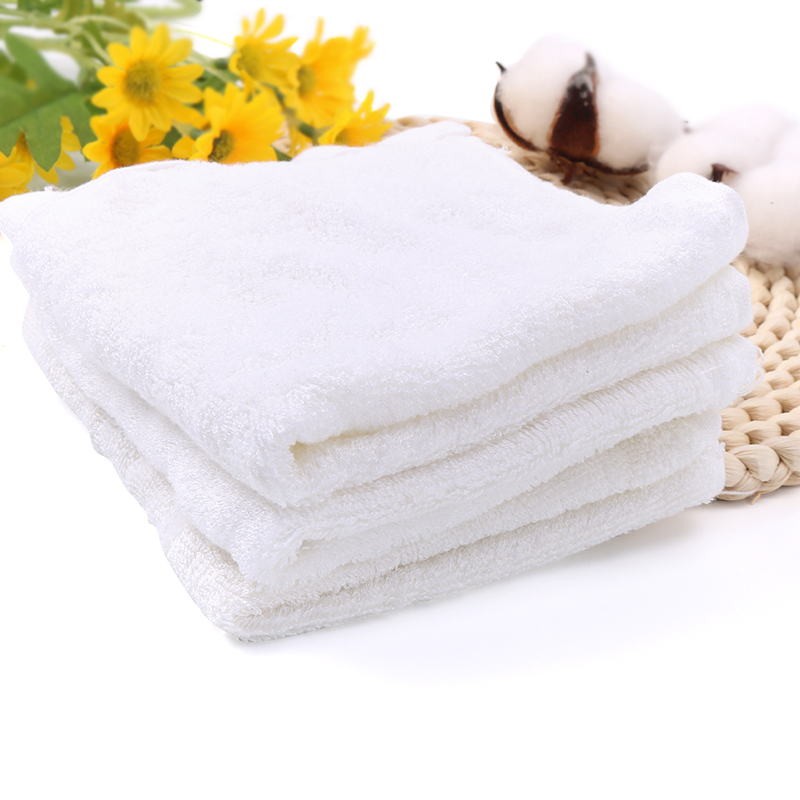 EASYMOM Wholesale Cheap Bamboo Terry 27*28cm White Baby Wash Cloth Face Wipe Towels For Clearance Sale