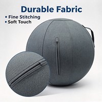 Housse de protection antidérapante pour ballon de yoga de 65 cm, en tissu lavable, avec poignée, pour Pilates et entraînement à domicile