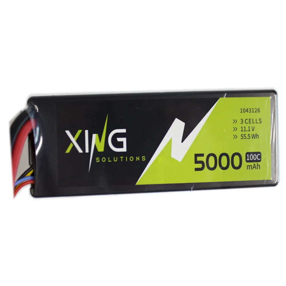 แบตเตอรี่ลิเธียมไอออนโพลิเมอร์3S1P 100C อัตราสูง11.1V 5000mAh แบตเตอรี่รถยนต์ RC ควบคุมระยะไกล1043126