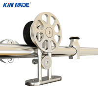 Quincaillerie en acier inoxydable pour porte en bois simple fermeture douce rouleaux amortisseurs de porte coulissante