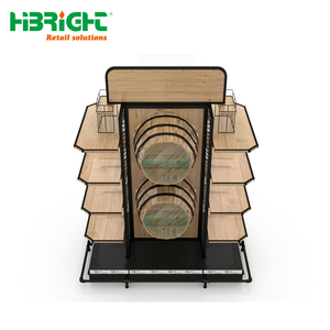 Estante de Exhibición de Vino de Madera de Primera Calidad, Estante de Isla para Licores de Lujo para Supermercados y Tiendas de Boutique - Product Image 3