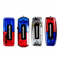 Nouvelles lampes stroboscopiques LED miniatures multifonctions rechargeables par USB 12V pour la sécurité des patrouilles, lampe d'avertissement de circulation à porter sur l'épaule en rouge et bleu
