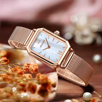 Montre analogique pour femme SPARKTIME, luxe, personnalisée, rétro, charme, mode, bracelet en acier inoxydable, alliage carré, étanche 3ATM, quartz MIYOTA