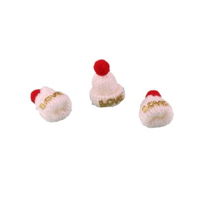 Écharpe et bonnet en laine tricotée gaufrée pour mini-poupée, accessoire de Noël, décoration DIY pour bouteille de vin, tissu doux, lavage à la main uniquement - Product Image 5