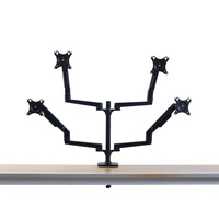 Support de moniteur Quatre Écran Support D'ordinateur Hauteur Librement Ascenseur Gauche Et Droite Rotation Universelle Sans Couler Tête
