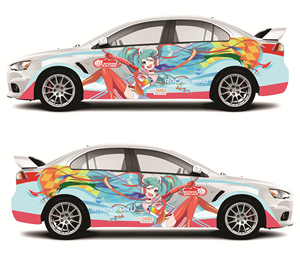 कारों के लिए कस्टम एनीमे विनाइल डिकल (glosy jdm pvc) बॉडी रैप फिल्म स्व-उपचार एंटी-खरोंच परावर्तक हटाने योग्य कार बॉडी फिल्म - Product Image 5