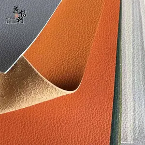 Grosir kulit imitasi kain Cuero a la medida Sleek Ventilate warna-warni pelangi Glitter menghias kain kulit PU untuk membuat tas