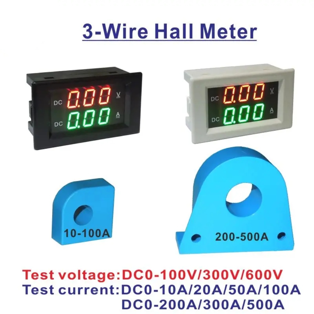 DC Voltage Current Meter YB4835VA - DC 600V 100A Dual Display