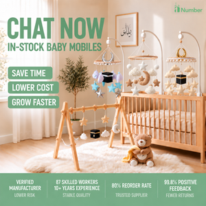 Mobile <span class=keywords><strong>de</strong></span> berceau Nuage Étoilé Rose en stock, faible MOQ 3 pièces, reapprovisionnement en gros et logo personnalisé disponibles - Product Image 6