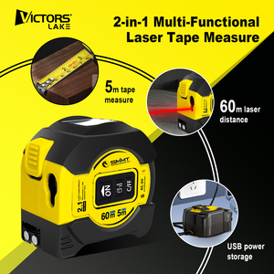 SMMT 2 IN1 Laser Tape Measure 50m/164ft Auto-Lock Retractable Steel Blade Imperial ODM OEM - Product Image 4