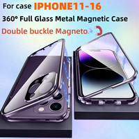 Étui de téléphone en verre trempé pour iPhone 16 Pro 15 14Plus 12 Coques de téléphone portables Coque arrière HD Produits tendances