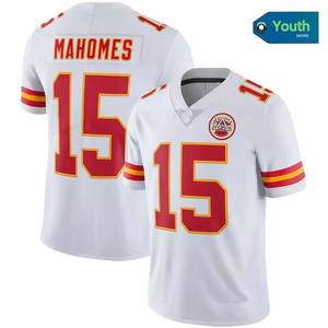 ユース カンザスシティ フットボール ジャージ 15 パトリック・マホームズ ステッチ入り限定ジャージ キッズ 子供用 レッド - Product Image 4