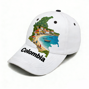 Wholesale Custom logo Colombia Tourist Souvenirs Low Profile Flex Fit Embroidery Baseball Cap