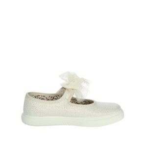 Ballerine alla moda scarpe di tela bianche/oro 701 2041 - Product Image 4