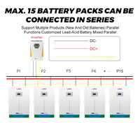 Precio de Fábrica, Batería de Energía Solar de Estado Sólido Recargable LiFePO4 de 51.2V 100Ah 200Ah 330Ah 5120W 16896Wh, Marca LANX