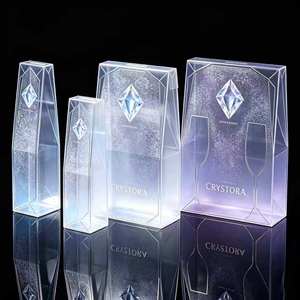 Boîte pliable personnalisée en PP avec couvercle rabattable, en plastique transparent recyclable, pour cosmétiques, accessoires capillaires, artisanat, présentoir de cadeaux, vente en gros, usine OEM - Product Image 1